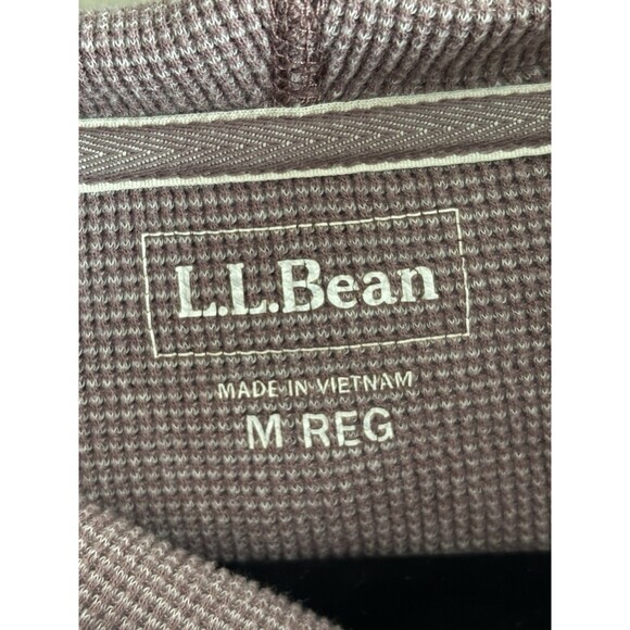 LL Bean Mens Medium Pullover Hoodie Lightweight Outdoor Hiking Multisport Purple - Picture 2 of 4